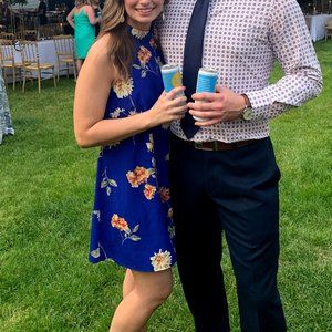Blue Floral Shift Dress